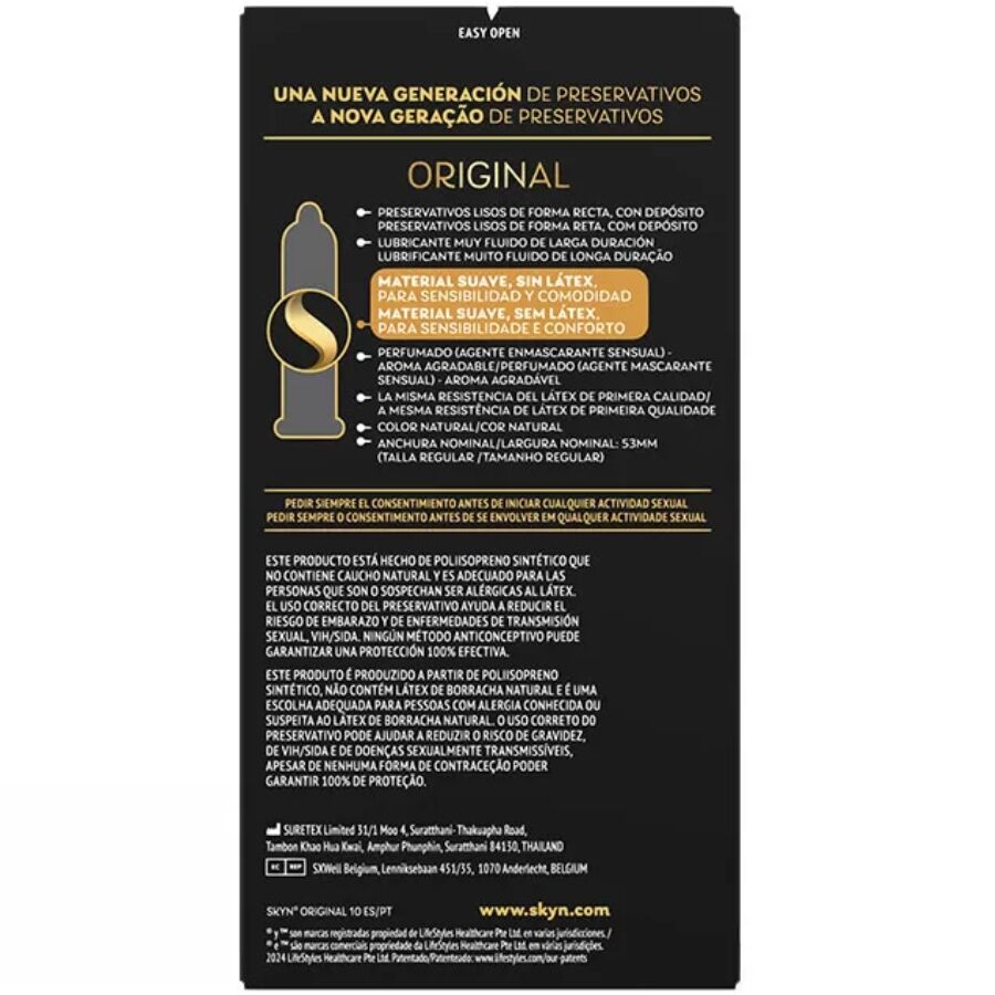 SKYN - ORIGINAL KONDOM NATURLIG SENSATION 10 STK.