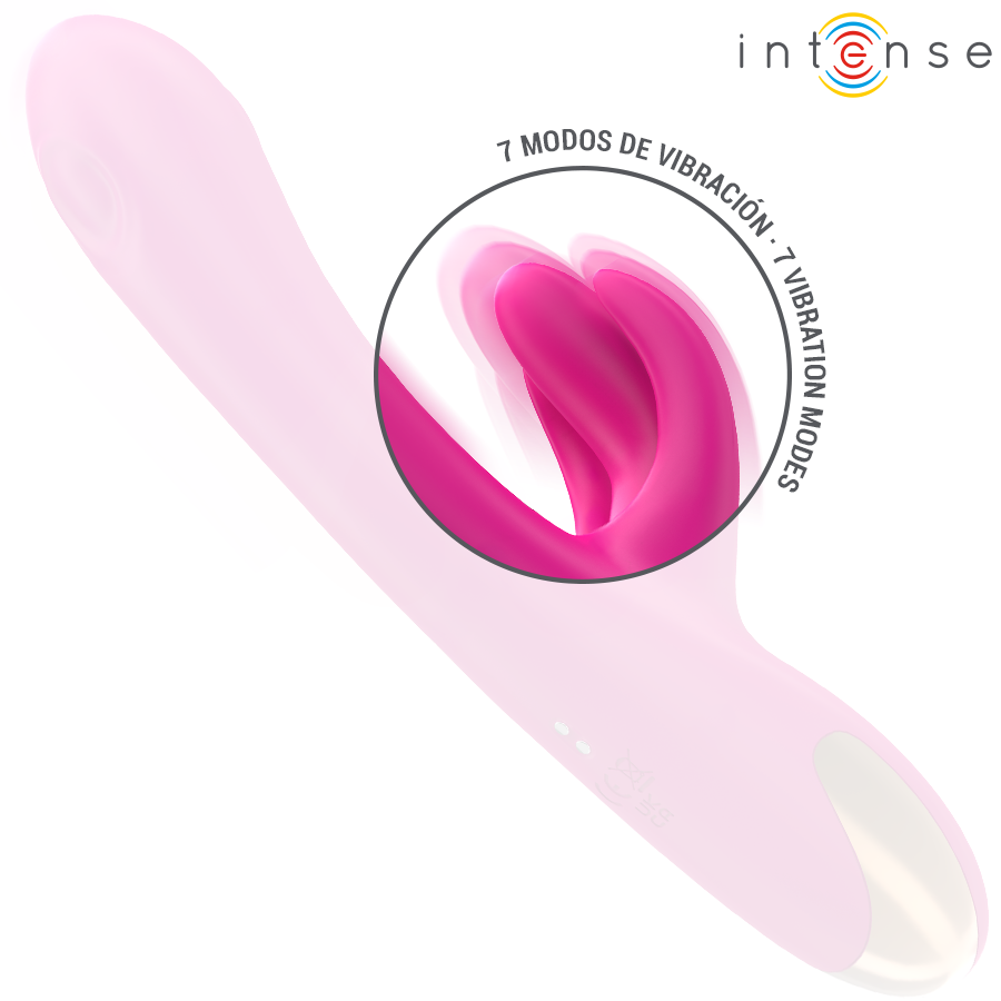 INTENSE - BRITNEY MULTIFUNKTIONS KANINVIBRATOR 23 CM LYSERØD