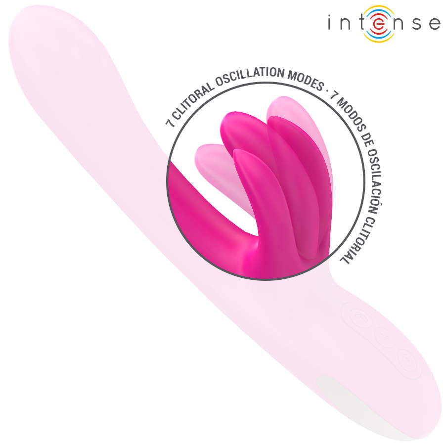 INTENSE - BRITNEY MULTIFUNKTIONS KANINVIBRATOR 23 CM LYSERØD