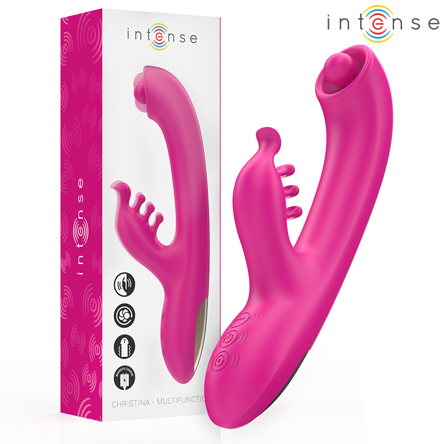 INTENSE - CHRISTINA MULTIFUNKTIONS KANINVIBRATOR 22,5 CM LYSE