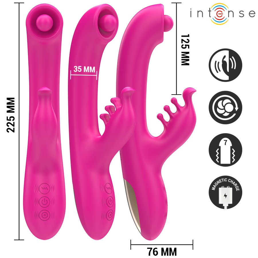 INTENSE - CHRISTINA MULTIFUNKTIONS KANINVIBRATOR 22,5 CM LYSE