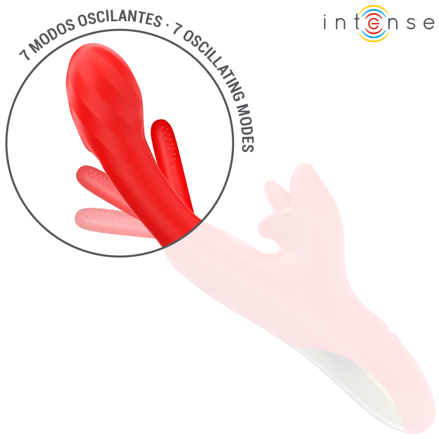INTENSE - JESSICA MULTIFUNKTIONSVIBRATOR KLITORISSTIMULATION 24,8 CM RØD
