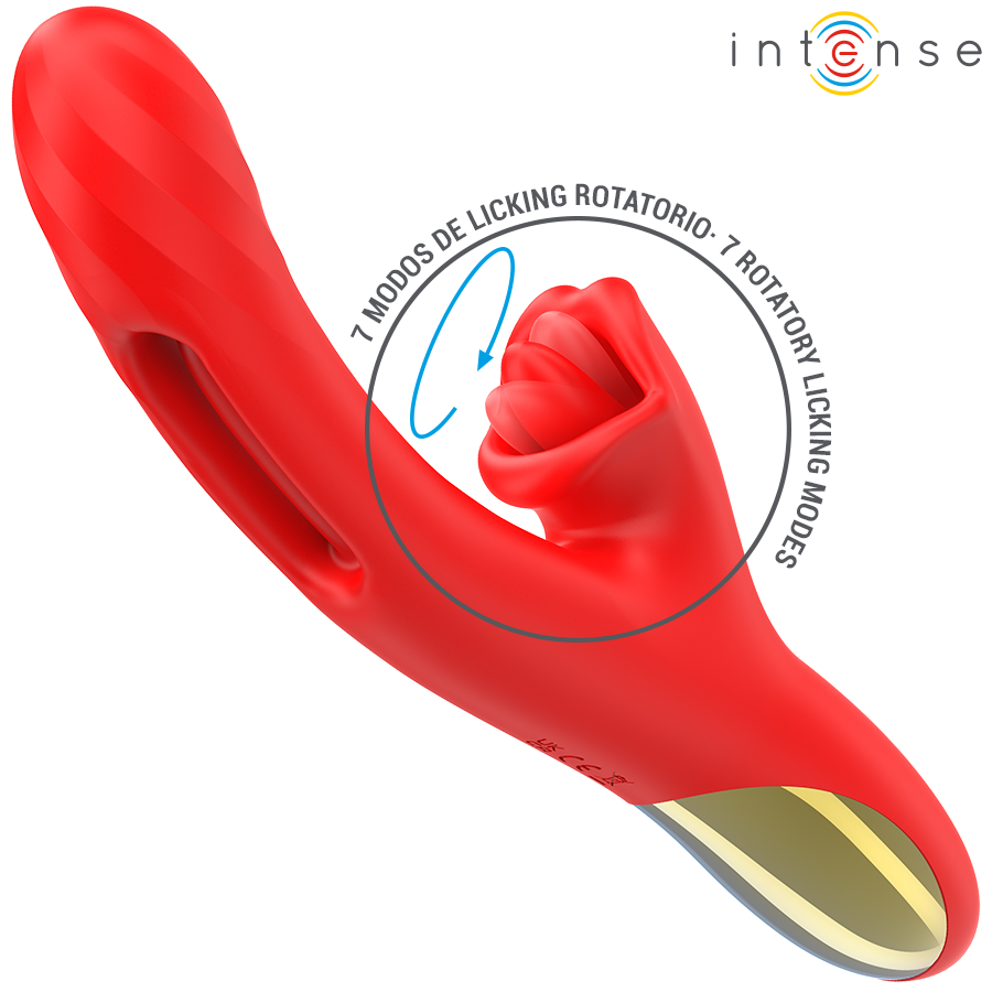 INTENSE - JESSICA MULTIFUNKTIONSVIBRATOR KLITORISSTIMULATION 24,8 CM RØD