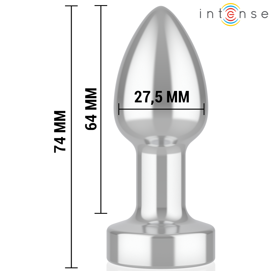 INTENSE - ANALPLUG 10 VIBRATIONER METAL MED FJERNBETJENING