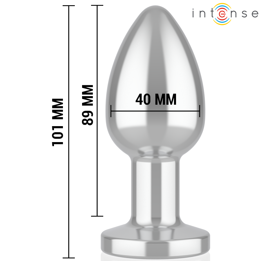 INTENSE - ANALPLUG 10 VIBRATIONER METAL MED FJERNBETJENING L