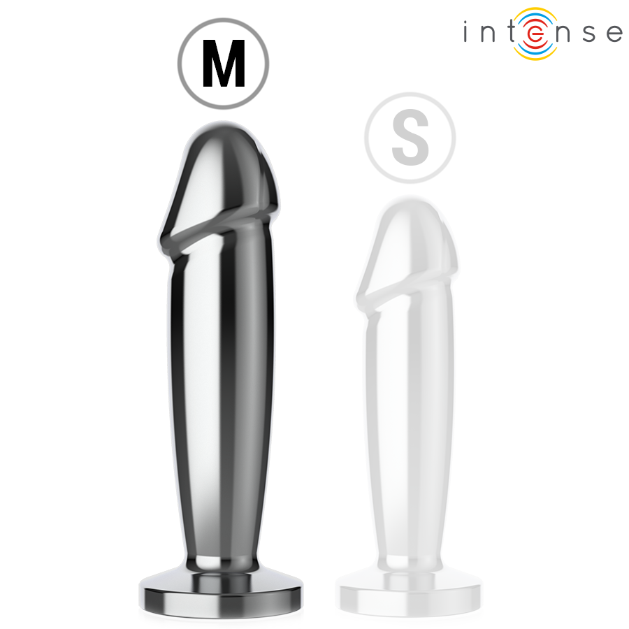 INTENSE - ANALPLUG 10 VIBRATIONER METALDILDO MED FJERNBETJENING M
