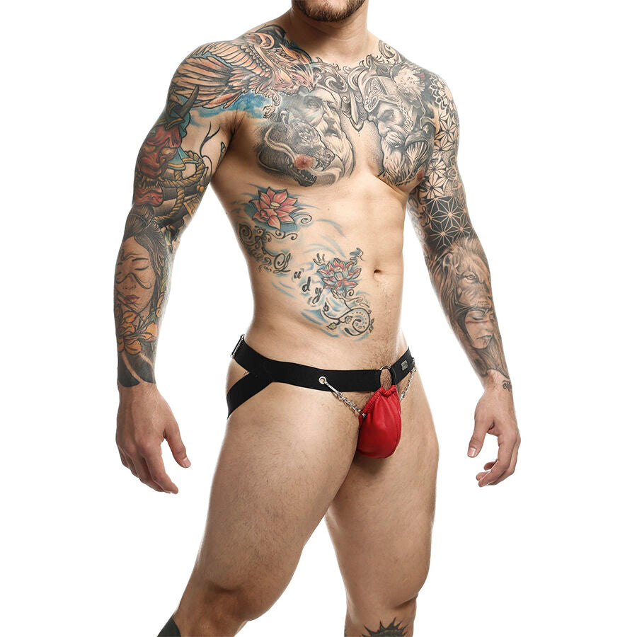 MOB - DNGEON RØD JOCKSTRAP MED KÆDER ÉN STØRRELSE