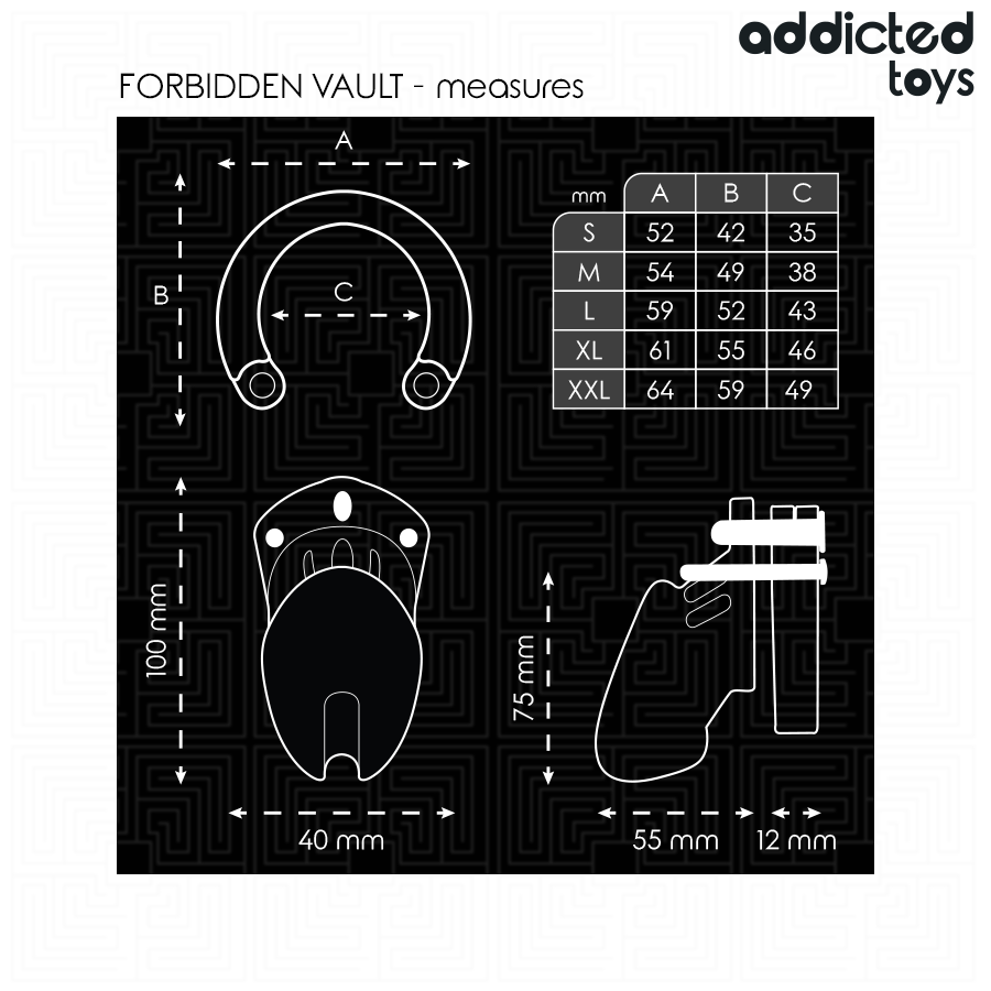 ADDICTED TOYS LOCKED - FORBUDTEN VAULT PENISBUR 10 CM