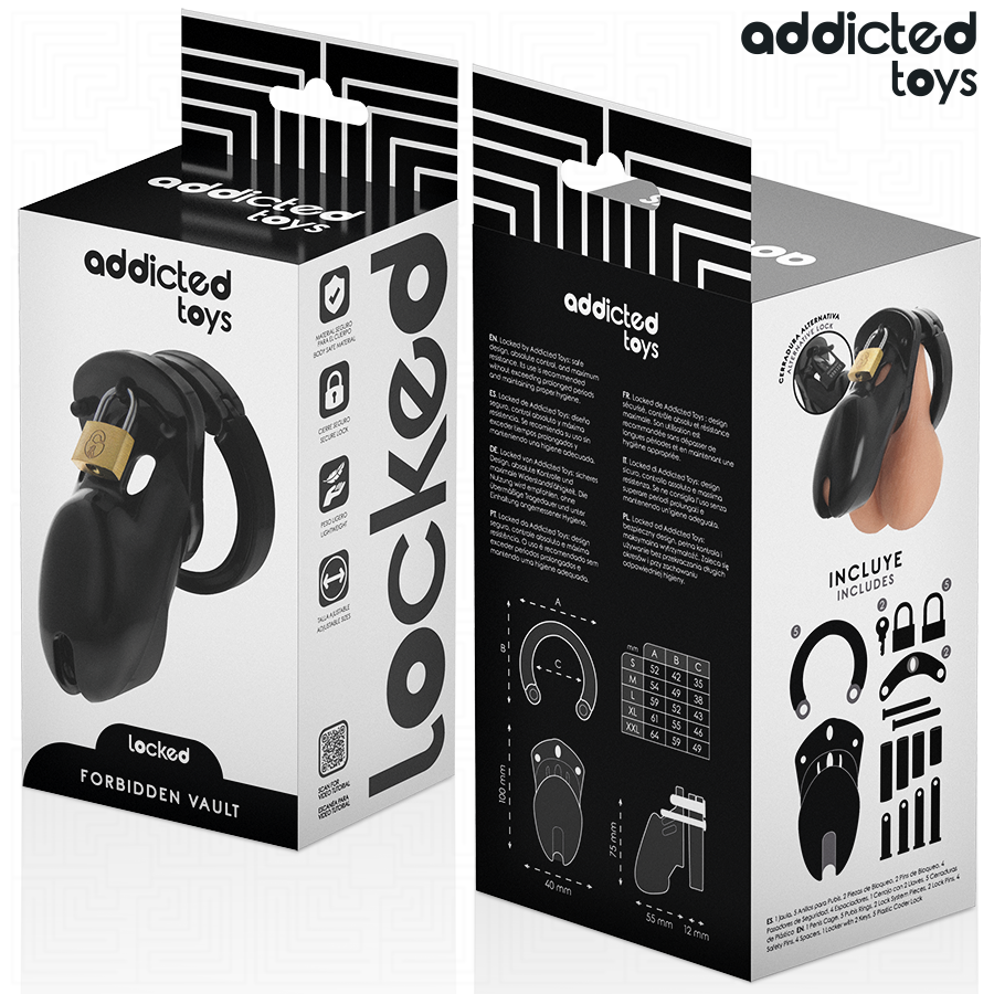 ADDICTED TOYS LOCKED - FORBUDTEN VAULT PENISBUR 10 CM