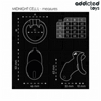ADDICTED TOYS LOCKED - MINDNIGHT CELL PENIS CAGE STØRRELSE L