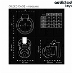 ADDICTED TOYS LOCKED - GILDEN CAGE SILIKONE PENISBUR 8,5 CM