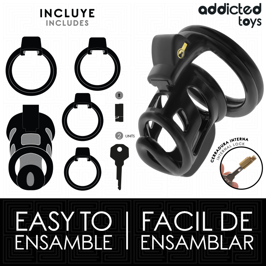 ADDICTED TOYS LOCKED - GILDEN CAGE SILIKONE PENISBUR 8,5 CM