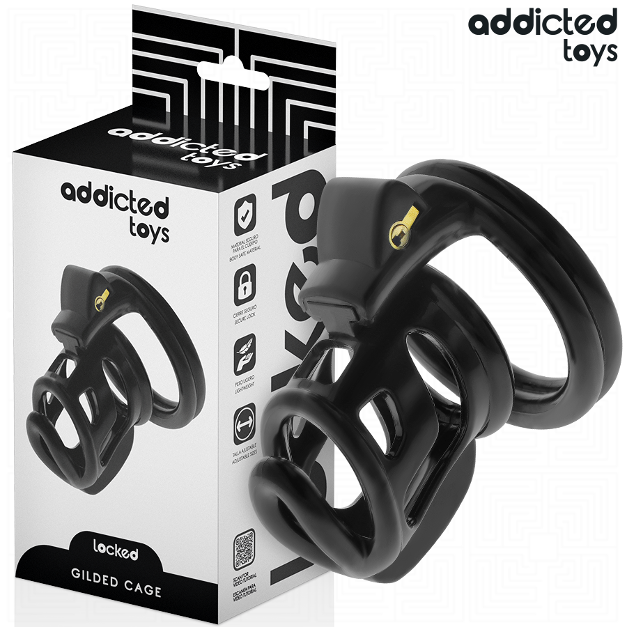 ADDICTED TOYS LOCKED - GILDEN CAGE SILIKONE PENISBUR 8,5 CM