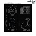 ADDICTED TOYS LOCKED - MINDNIGHT CELL PENIS CAGE STØRRELSE M