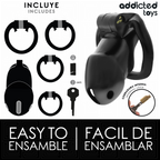 ADDICTED TOYS LOCKED - MINDNIGHT CELL PENIS CAGE STØRRELSE M