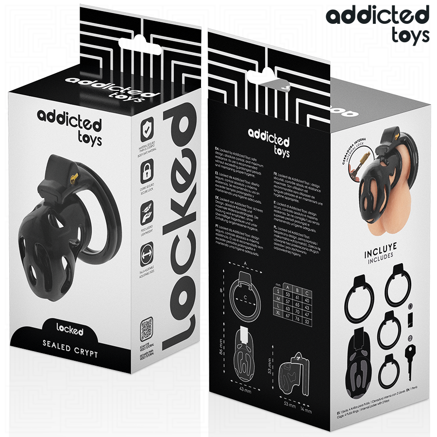 ADDICTED TOYS LOCKED - FORSEGLET KRYPTPENISBUR 8 CM