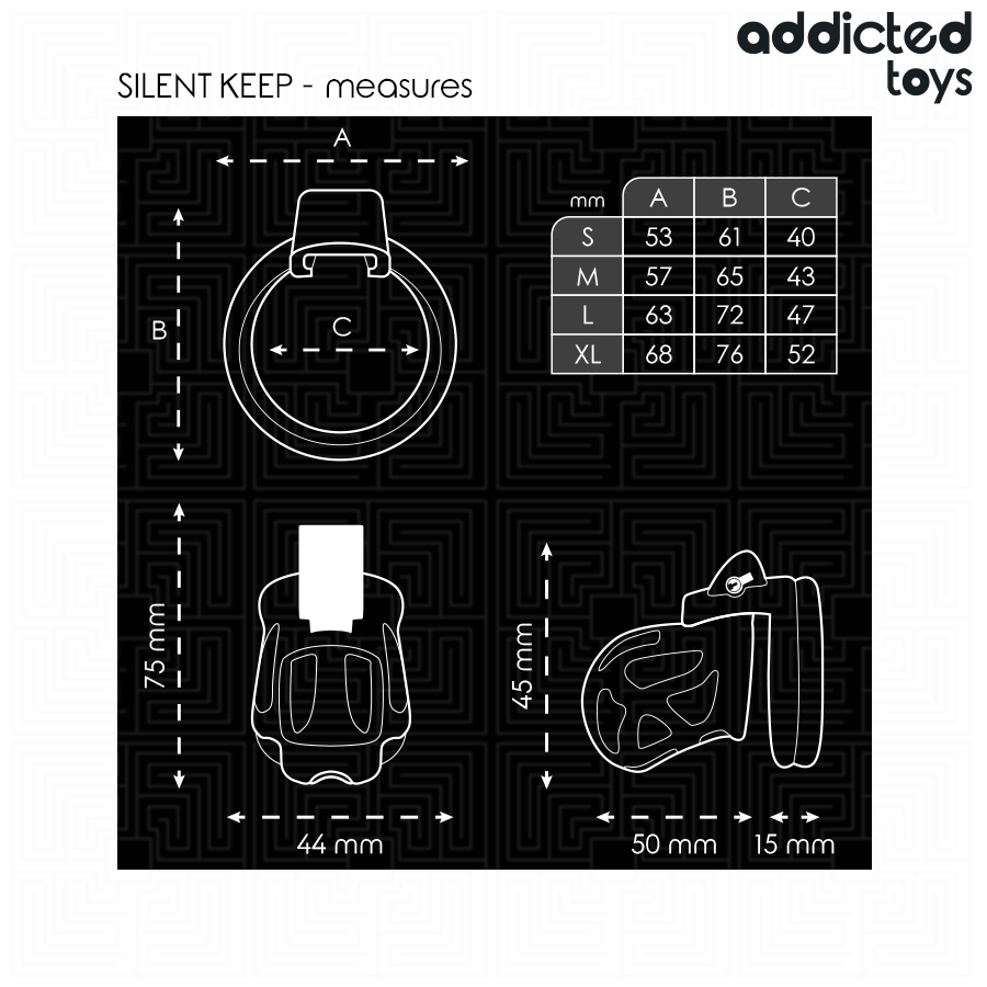 ADDICTED TOYS LOCKED - SILENT KEEP PENISBUR 7,5 CM
