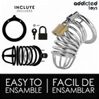 ADDICTED TOYS LOCKED - JERNCELLE METAL PENISBUR 4 CM STØRRELSE S