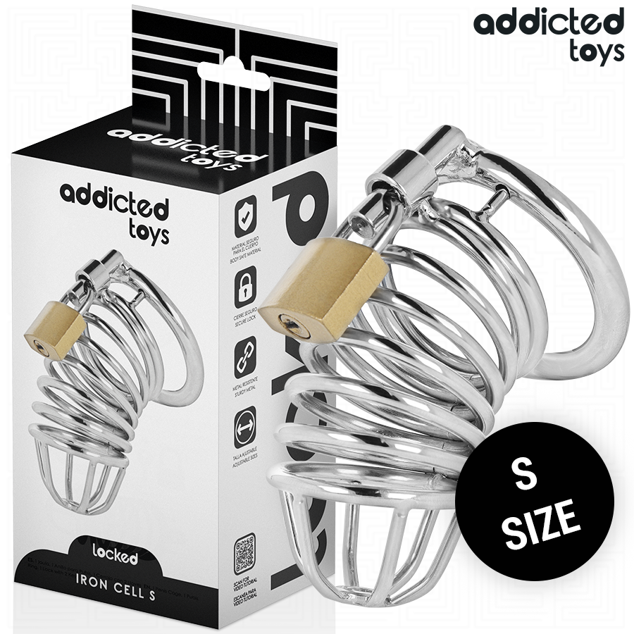 ADDICTED TOYS LOCKED - JERNCELLE METAL PENISBUR 4 CM STØRRELSE S