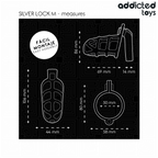 ADDICTED TOYS LOCKED - SØLVLÅS PENISBUR METAL STØRRELSE M