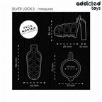 ADDICTED TOYS LOCKED - SØLVLÅS METAL PENISBUR STØRRELSE S