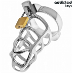 ADDICTED TOYS LOCKED - SØLVLÅS METAL PENISBUR STØRRELSE S