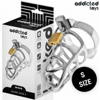 ADDICTED TOYS LOCKED - SØLVLÅS METAL PENISBUR STØRRELSE S