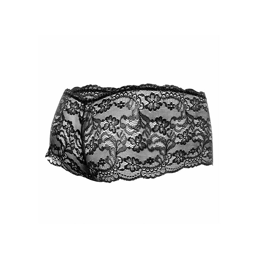 MOB - SORT BOXERSTRØS MED BLONDE, STØRRELSE S/M