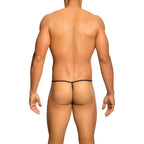 MOB - TRANSPARENT T-FORMET T-BROSS SORT STØRRELSE S/M