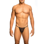 MOB - TRANSPARENT T-FORMET T-BROSS SORT STØRRELSE S/M