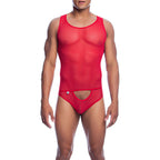 MOB - RØD TRANSPARENT BODYSHEER STØRRELSE S/M