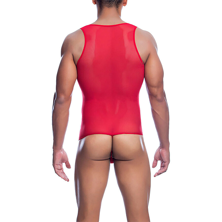 MOB - RØD TRANSPARENT BODYSHEER STØRRELSE L/XL