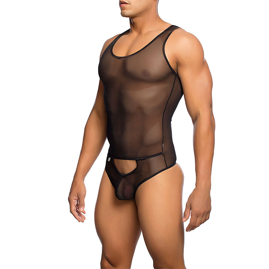 MOB - TRANSPARENT SORT BODY SHEER STØRRELSE L/XL