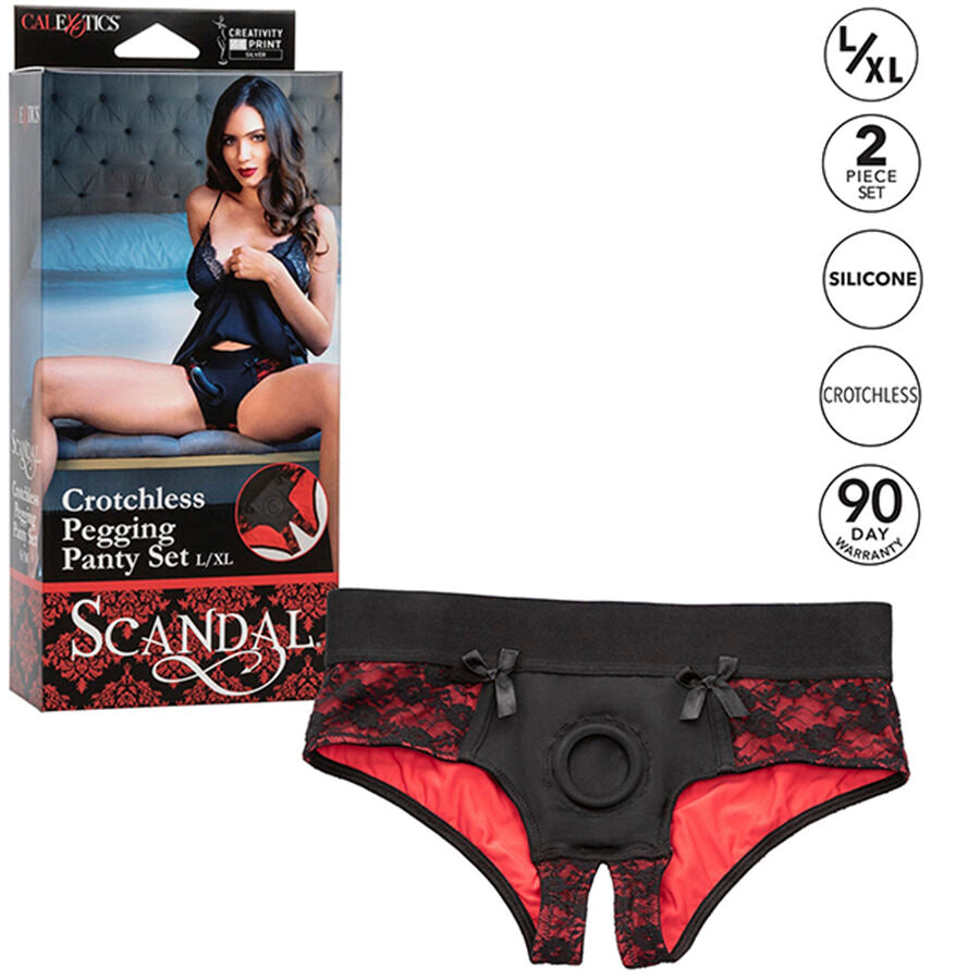 CALEXOTICS - SKANDALESÆT MED TRUSSER UDENDØRS MED DILDO STØRRELSE L/XL