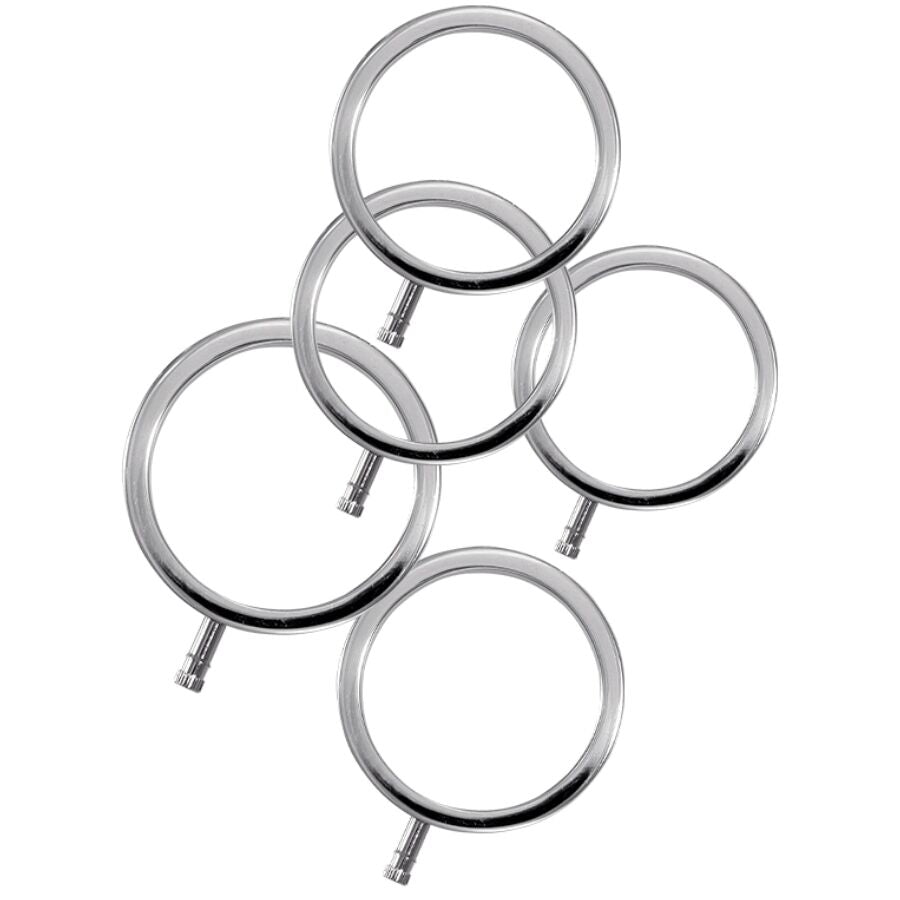 ELECTRASTIM - ELECTRARINGS METAL PENISRINGE PAKKE MED 5