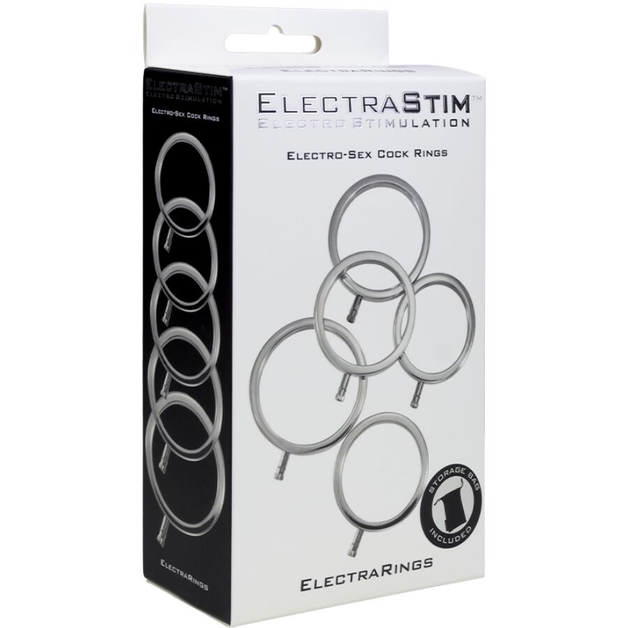 ELECTRASTIM - ELECTRARINGS METAL PENISRINGE PAKKE MED 5