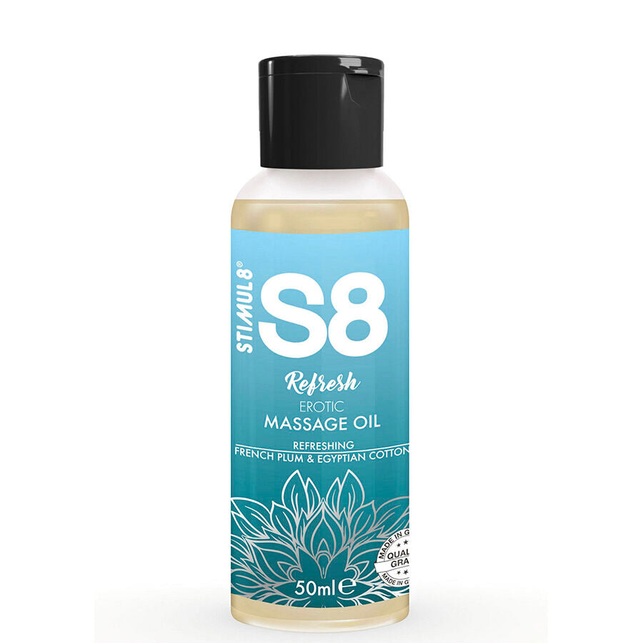 STIMUL8 - S8 REFRESH EROTISK BOMULDSMASSAGEOLIE 50 ML