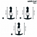 ADDICTED TOYS - SÆT MED 3 ANALPLUGGESILIKONE MODEL 1
