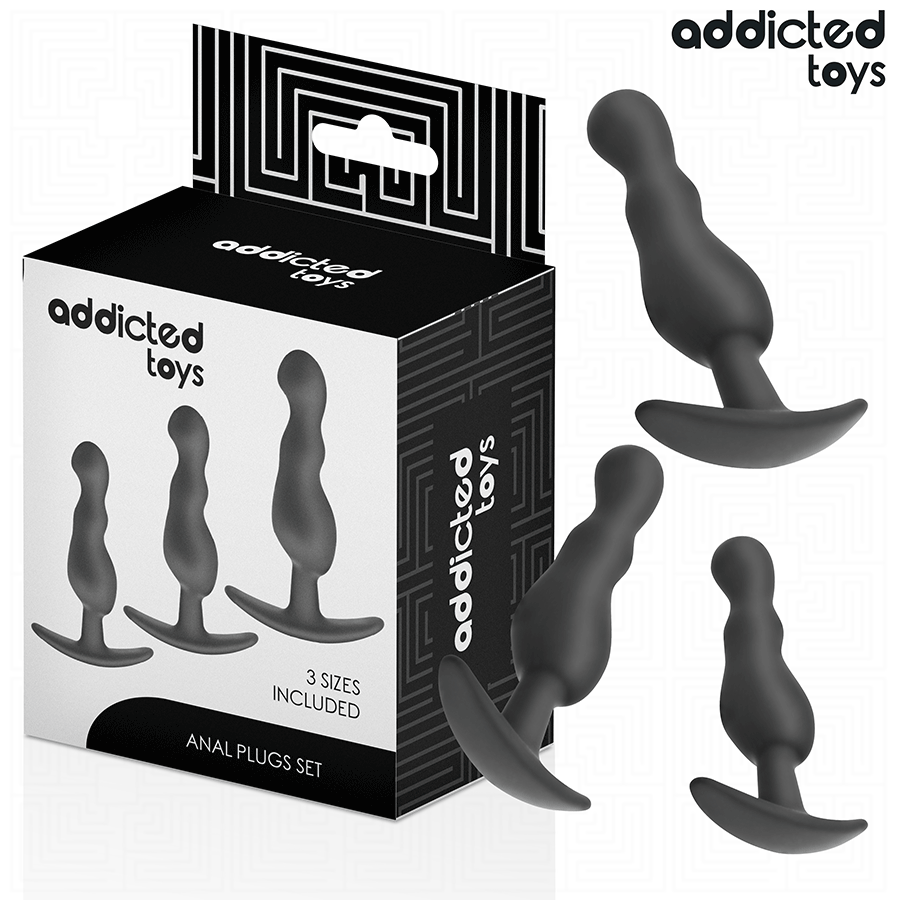 ADDICTED TOYS - SÆT MED 3 ANALPLUGGESILIKONE MODEL 1