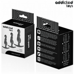 ADDICTED TOYS - SÆT MED 3 ANALPLUGGESILIKONE MODEL 1