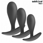 ADDICTED TOYS - SÆT MED 3 ANALPLUGGESILIKONE MODEL 2