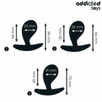 ADDICTED TOYS - SÆT MED 3 ANALPLUGGESILIKONE MODEL 3