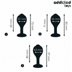 ADDICTED TOYS - SÆT MED 3 ANALPLUGGESILIKONE MED SMYKKER