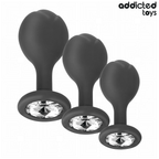 ADDICTED TOYS - SÆT MED 3 ANALPLUGGESILIKONE MED SMYKKER