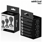 ADDICTED TOYS - SÆT MED 3 ANALPLUGGESILIKONE MED SMYKKER