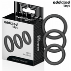 ADDICTED TOYS - SÆT MED FLADE SILIKONERINGE