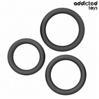 ADDICTED TOYS - SÆT MED FLADE SILIKONERINGE