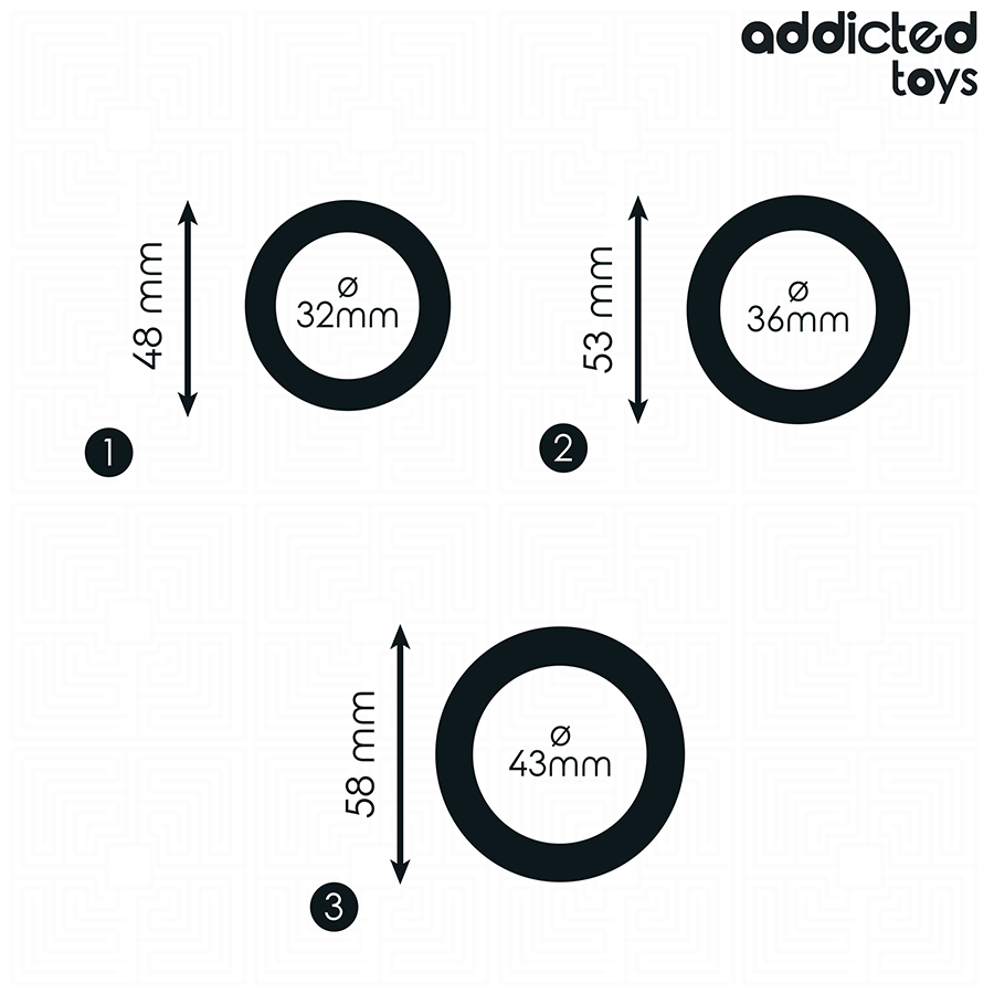 ADDICTED TOYS - SÆT MED SILIKONERINGE MODEL 1