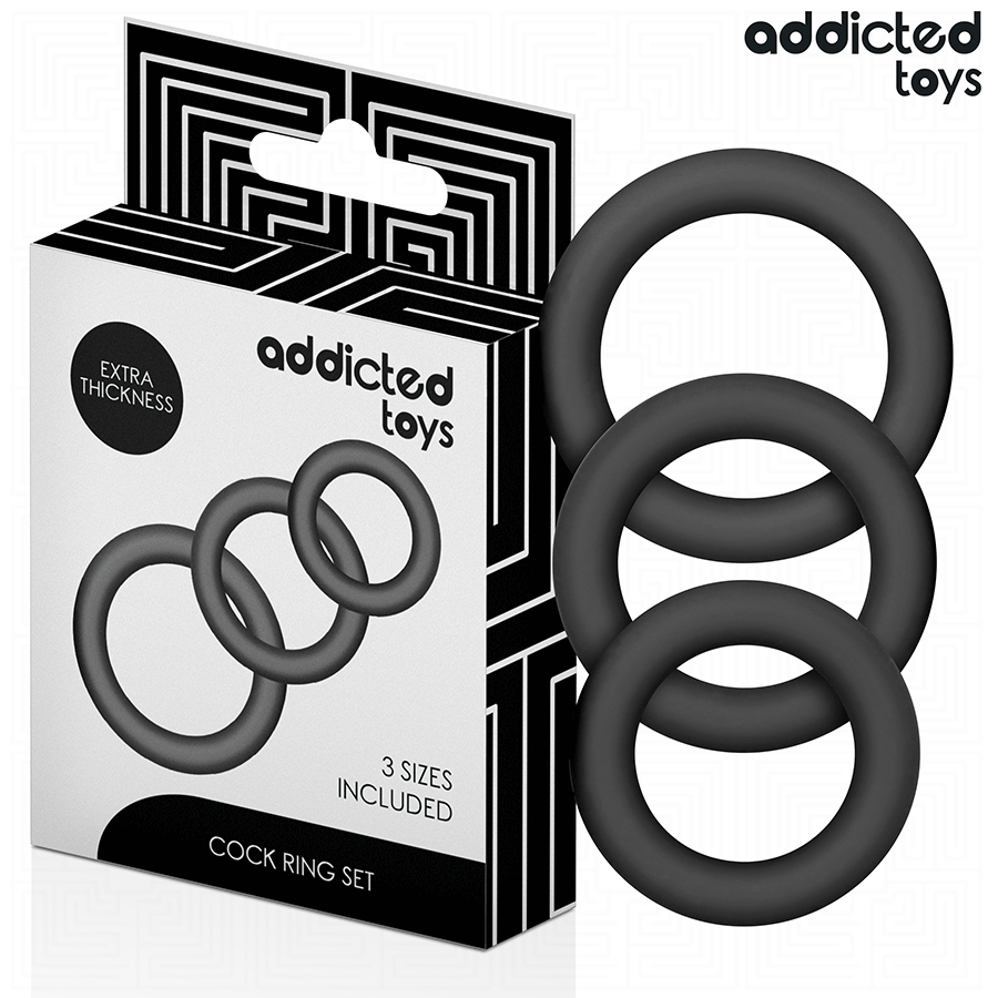 ADDICTED TOYS - SÆT MED SILIKONERINGE MODEL 1