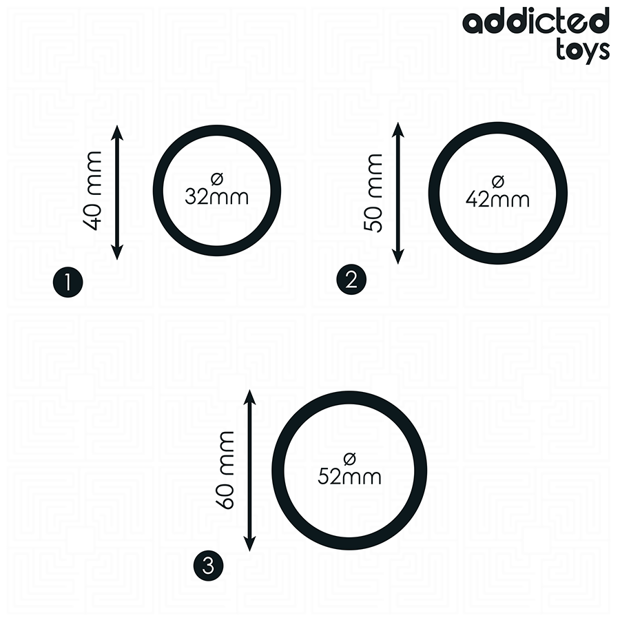 ADDICTED TOYS - SÆT MED SILIKONERINGE MODEL 2